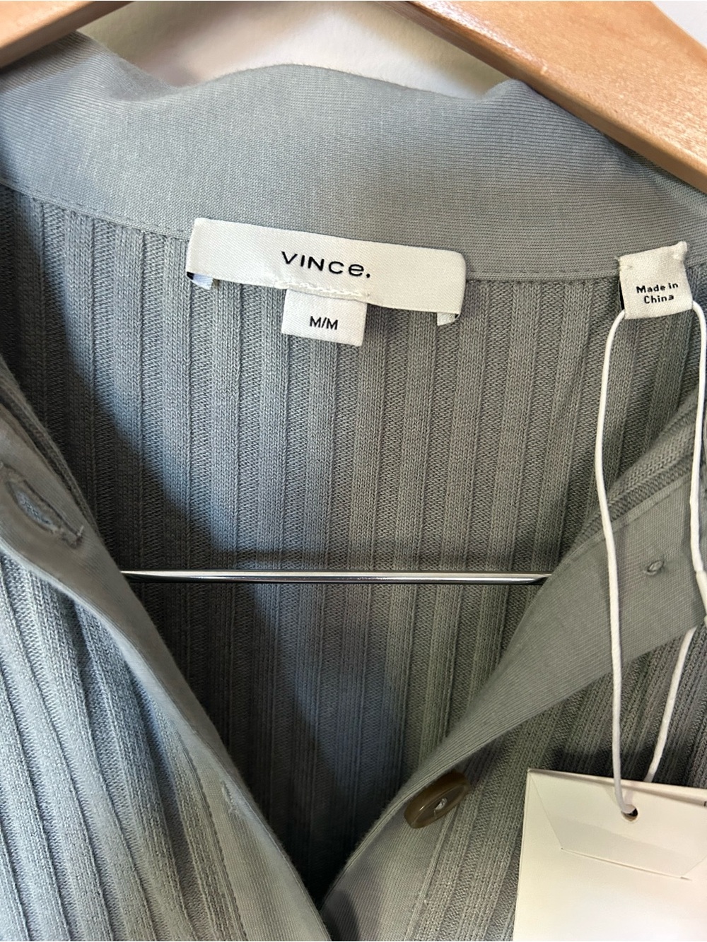 NWT Sz M. Vince Ribbed dress in heather green